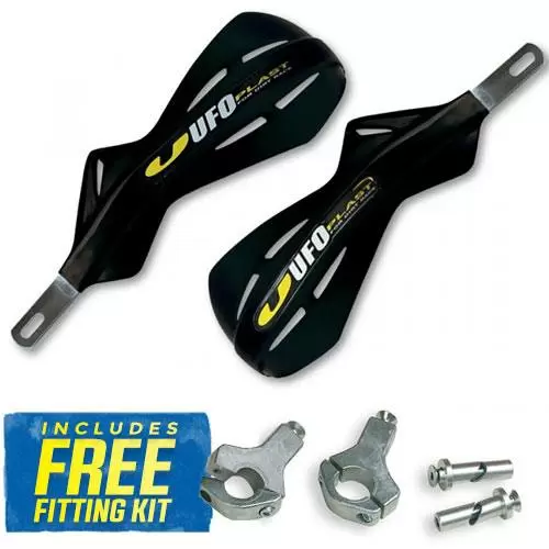 UFO Alu Brush Handguards - Black 2 UFO Alu Brush Handguards - Black - Image 2