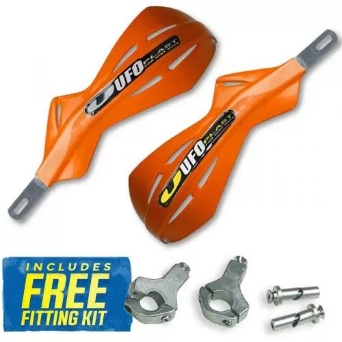 UFO Alu Brush Handguards - KTM Orange 2 UFO Alu Brush Handguards - KTM Orange - Image 2